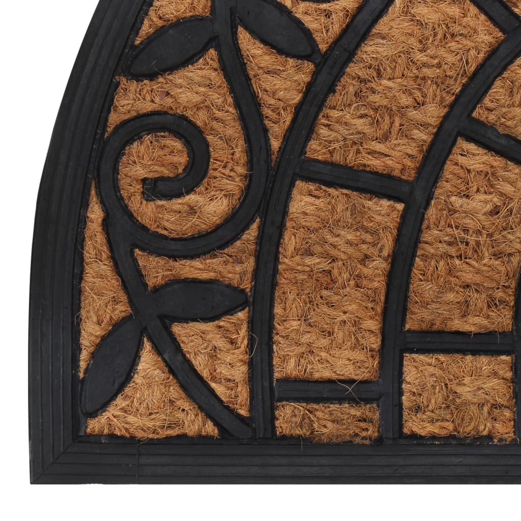 Door Mat Half Round 45X75 Cm Rubber And Coir